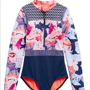 Athleta Girl One Piece Rashguard Swimsuit